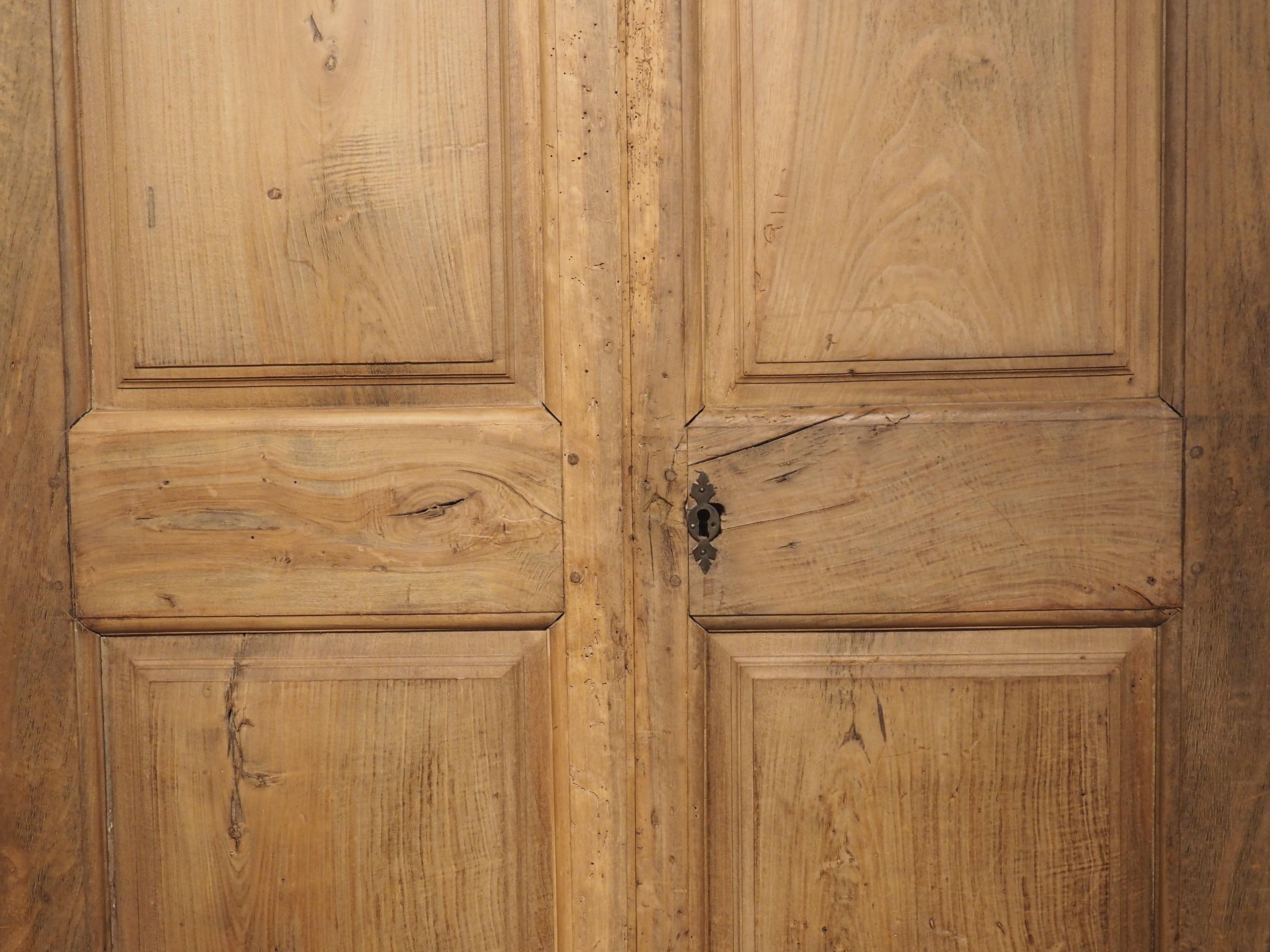 Pair of Antique French Walnut Wood Interior Doors, Circa 1850 2