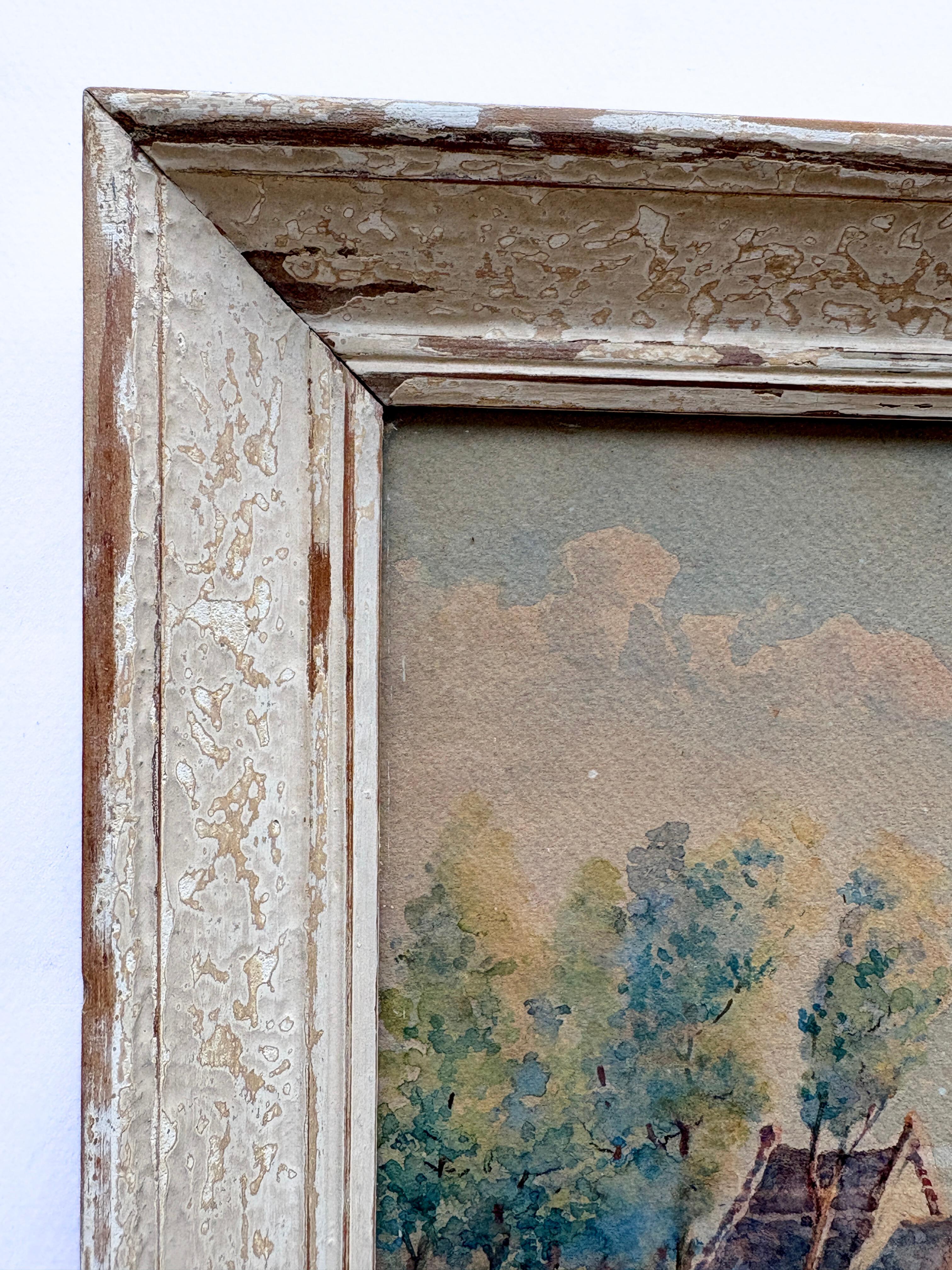 Paar Antique French Aquarellbilder von Francois Flameng (1856-1923) (Farbe) im Angebot