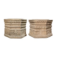 Pair of Antique French Well Heads Planters