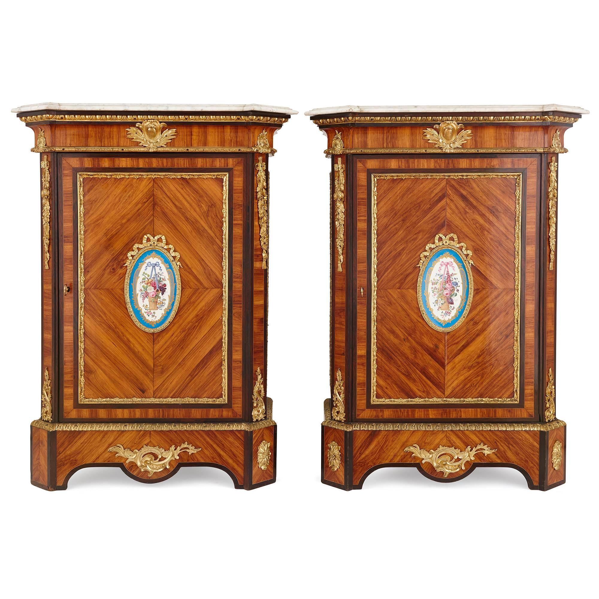 It is the refined simplicity and elegance of these antique French cabinets which makes them so special. Dating from the late 19th century, these cabinets have been finely crafted using the most exquisite materials: rosewood and tulipwood for the