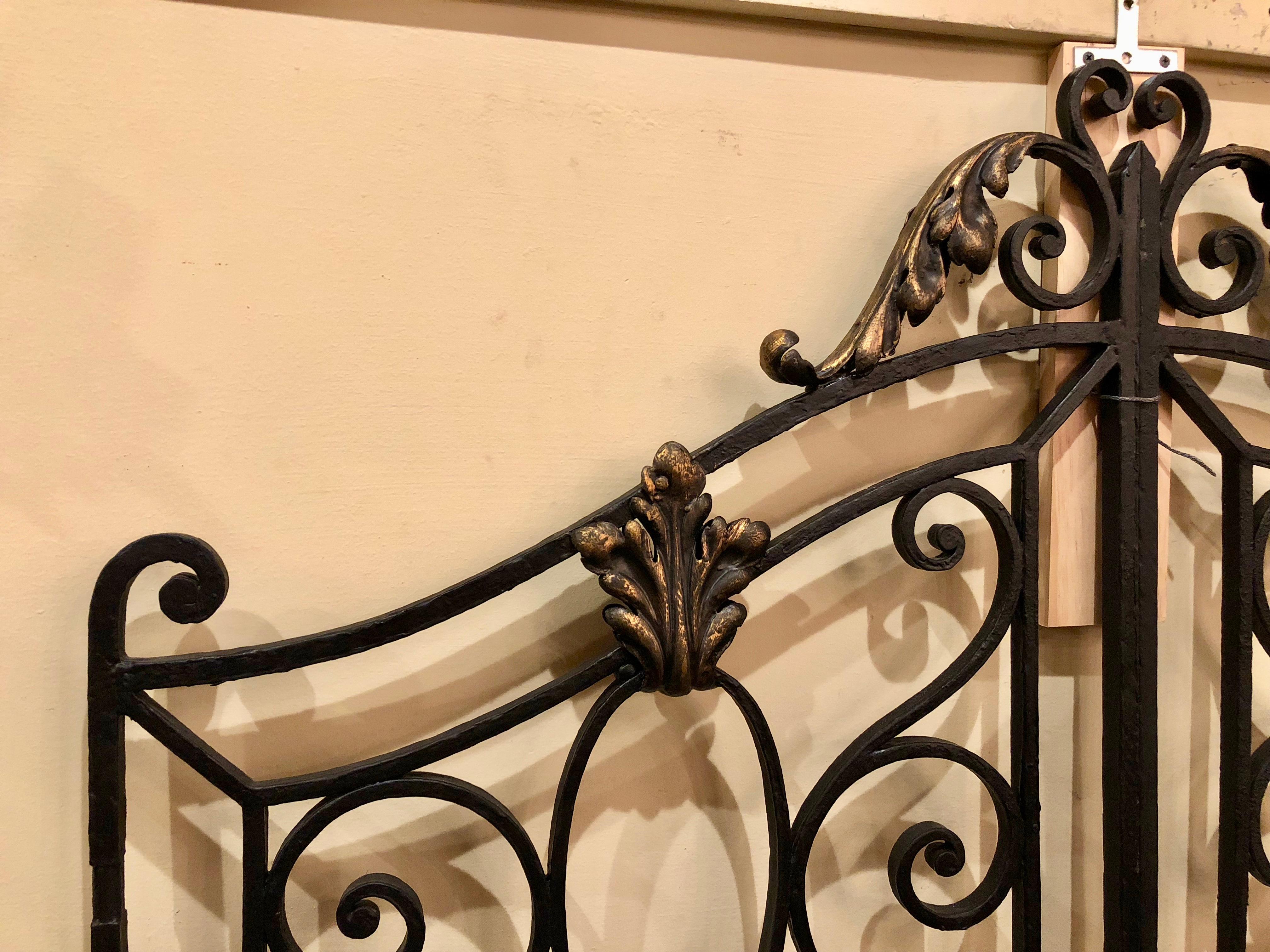 Pair of Antique French Wrought Iron Gates, circa 1880 1