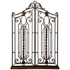 Pair of Antique French Wrought Iron Gates, circa 1880