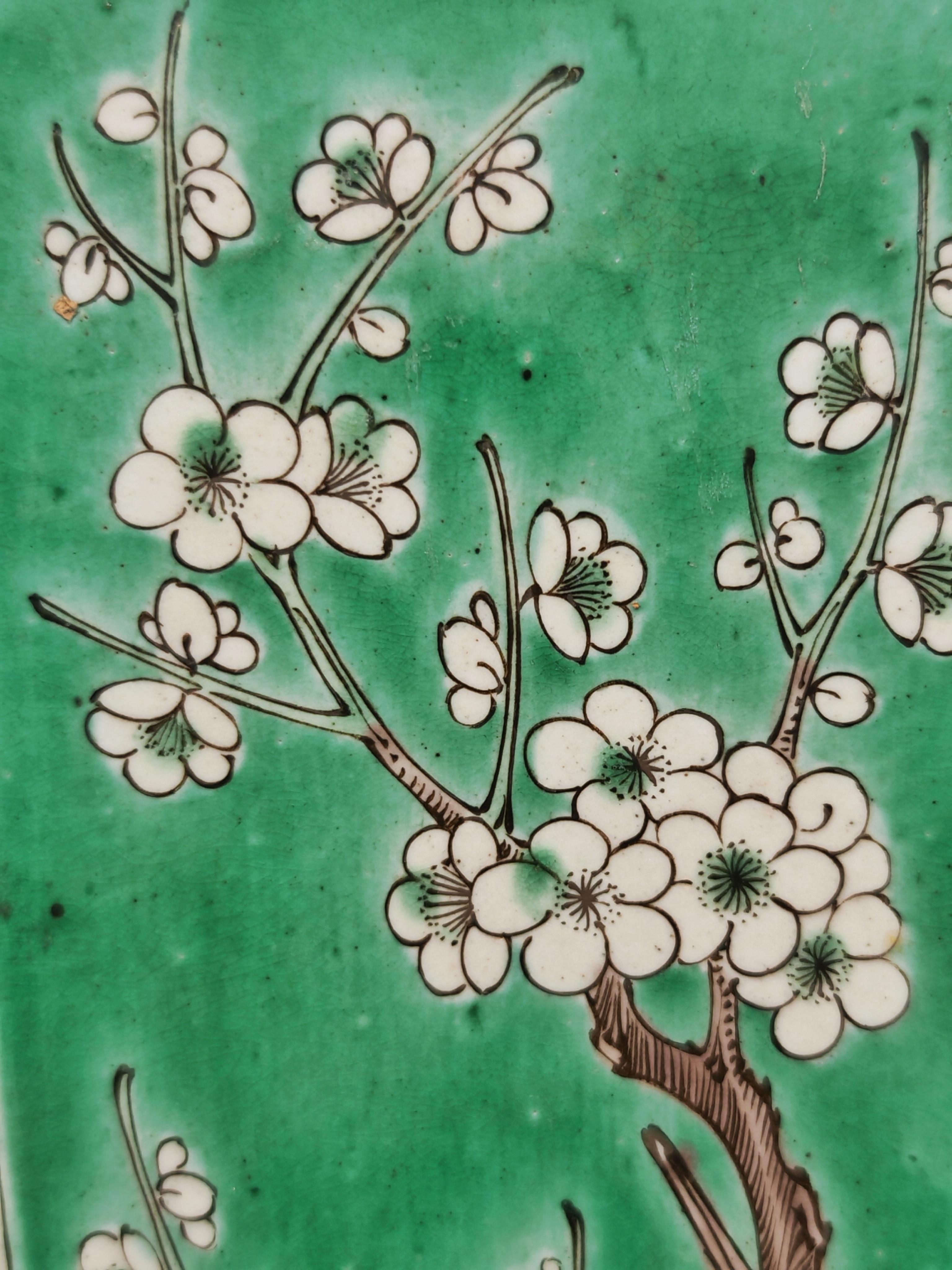 Paire de vases anciens en porcelaine Fsmille Verte à glaçure verte, Chine, 19e siècle en vente 4