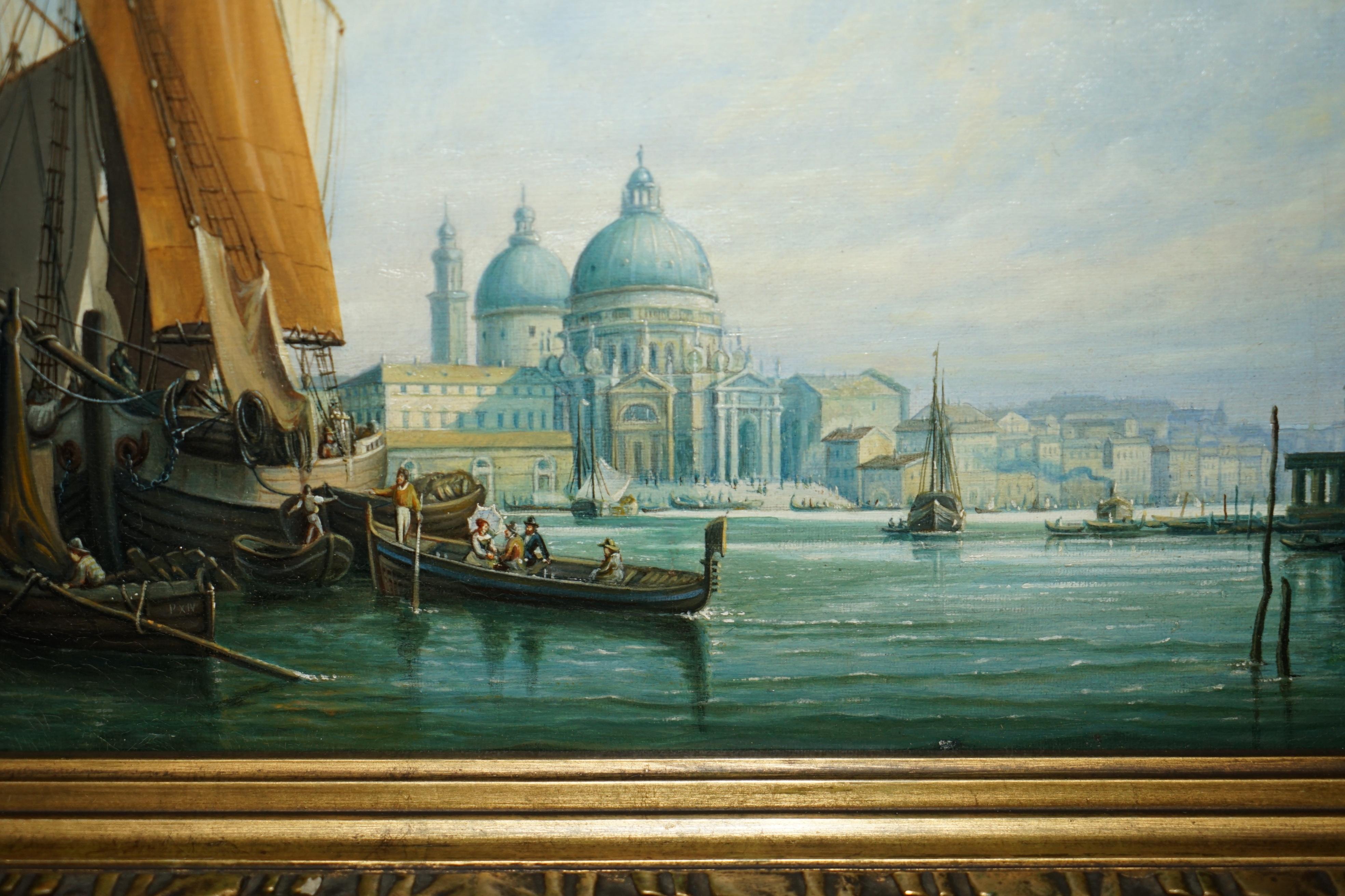 PAAR ANTIQUE G NEUMANN 1881 & 1882 datiert ÖLGEMÄLDE VON VENETIAN VIEWs im Angebot 8