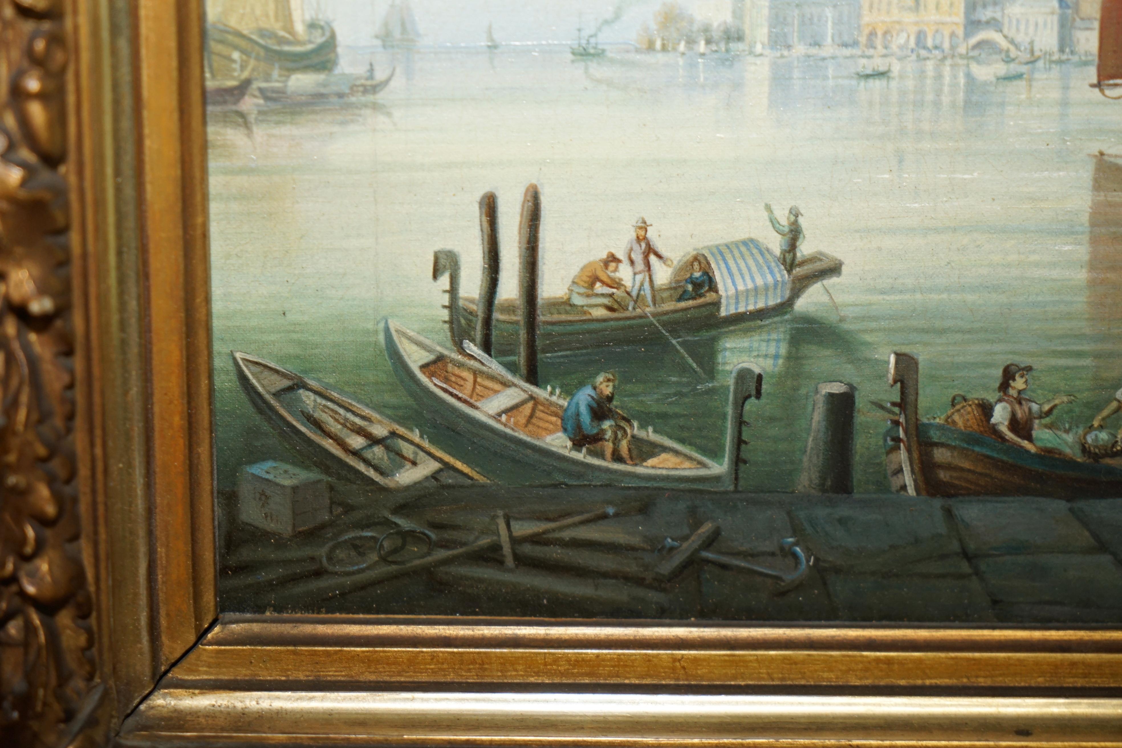 PAAR ANTIQUE G NEUMANN 1881 & 1882 datiert ÖLGEMÄLDE VON VENETIAN VIEWs im Zustand „Gut“ im Angebot in West Sussex, Pulborough