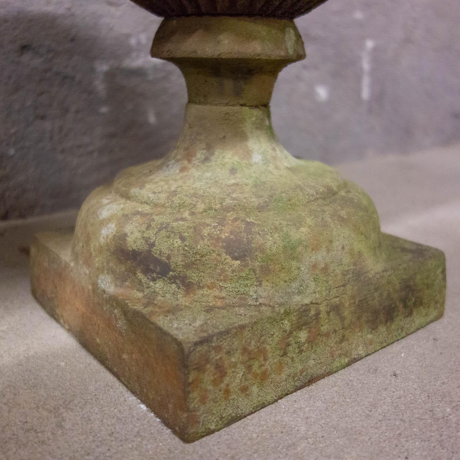 Pair of Antique Garden Vases, Cast Iron For Sale 1