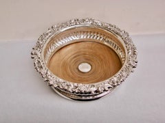 Pair Of Antique George 1V Silver Wine Coasters Dated 1821 S C Younge Sheffield