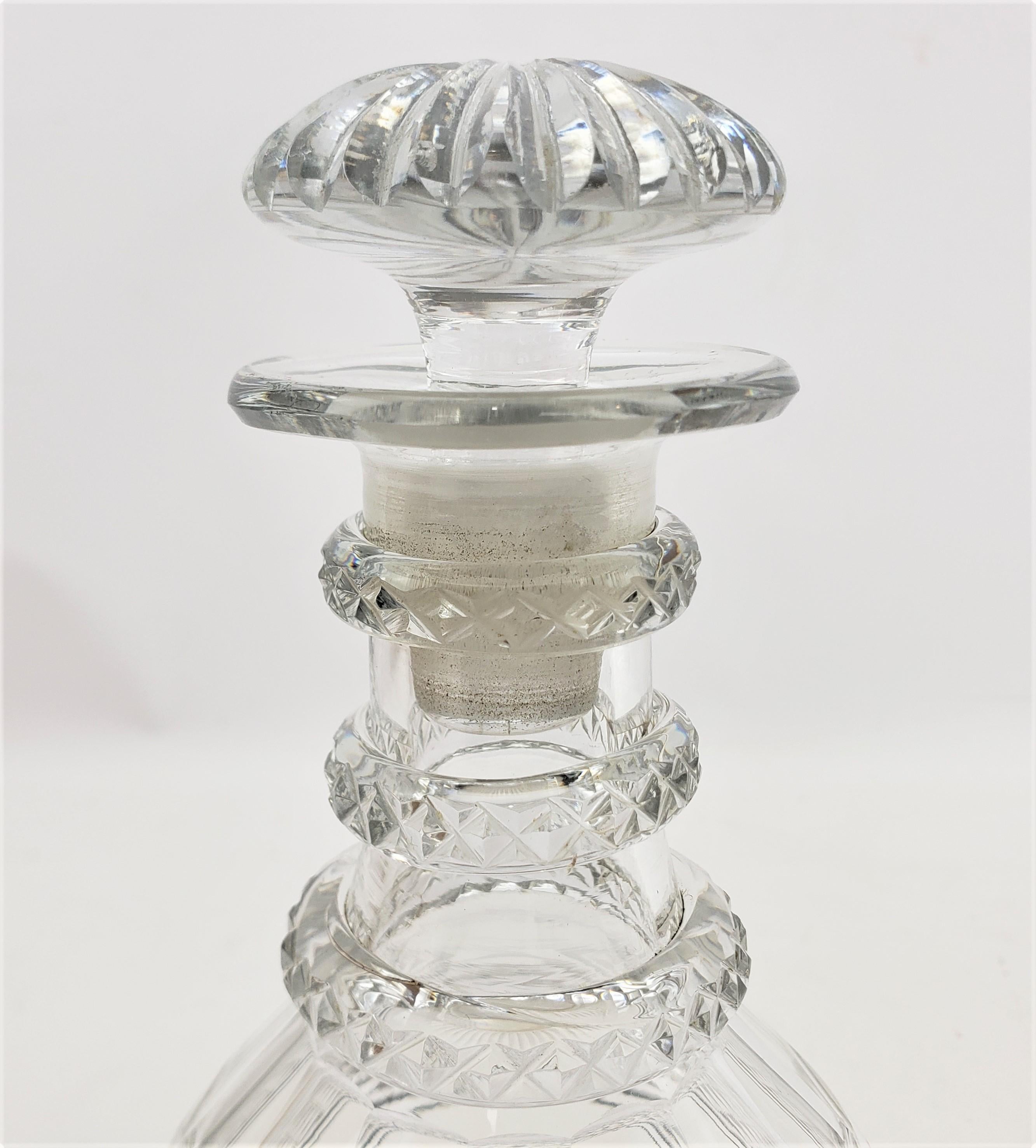 Pair of Antique George III Glass Decanters with 3 Neck Rings & Mushroom Stoppers For Sale 5
