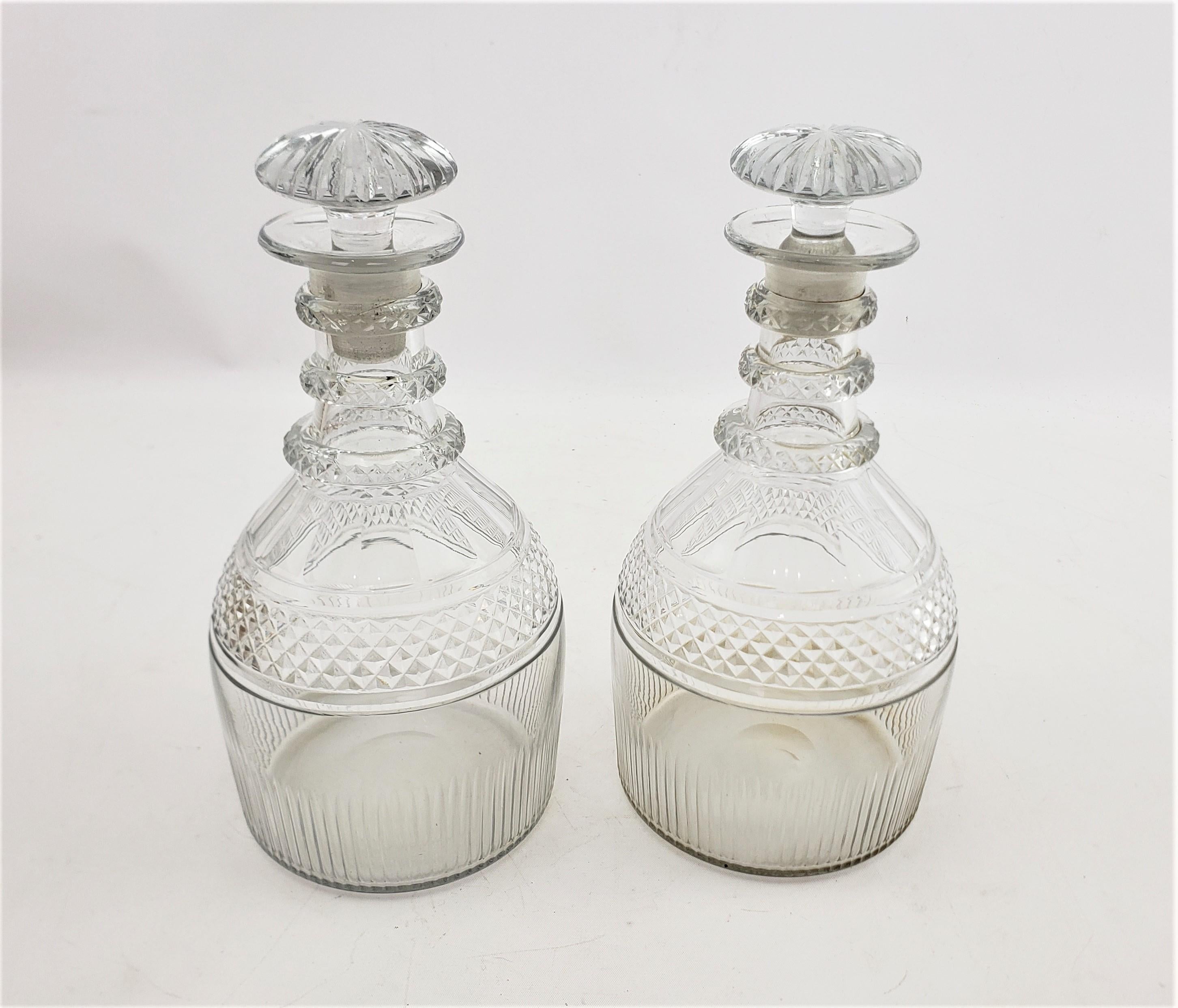 antique glass decanters with stoppers