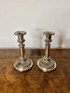 Pair of antique George III telescopic candlesticks