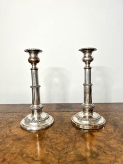 Pair of antique George III telescopic candlesticks