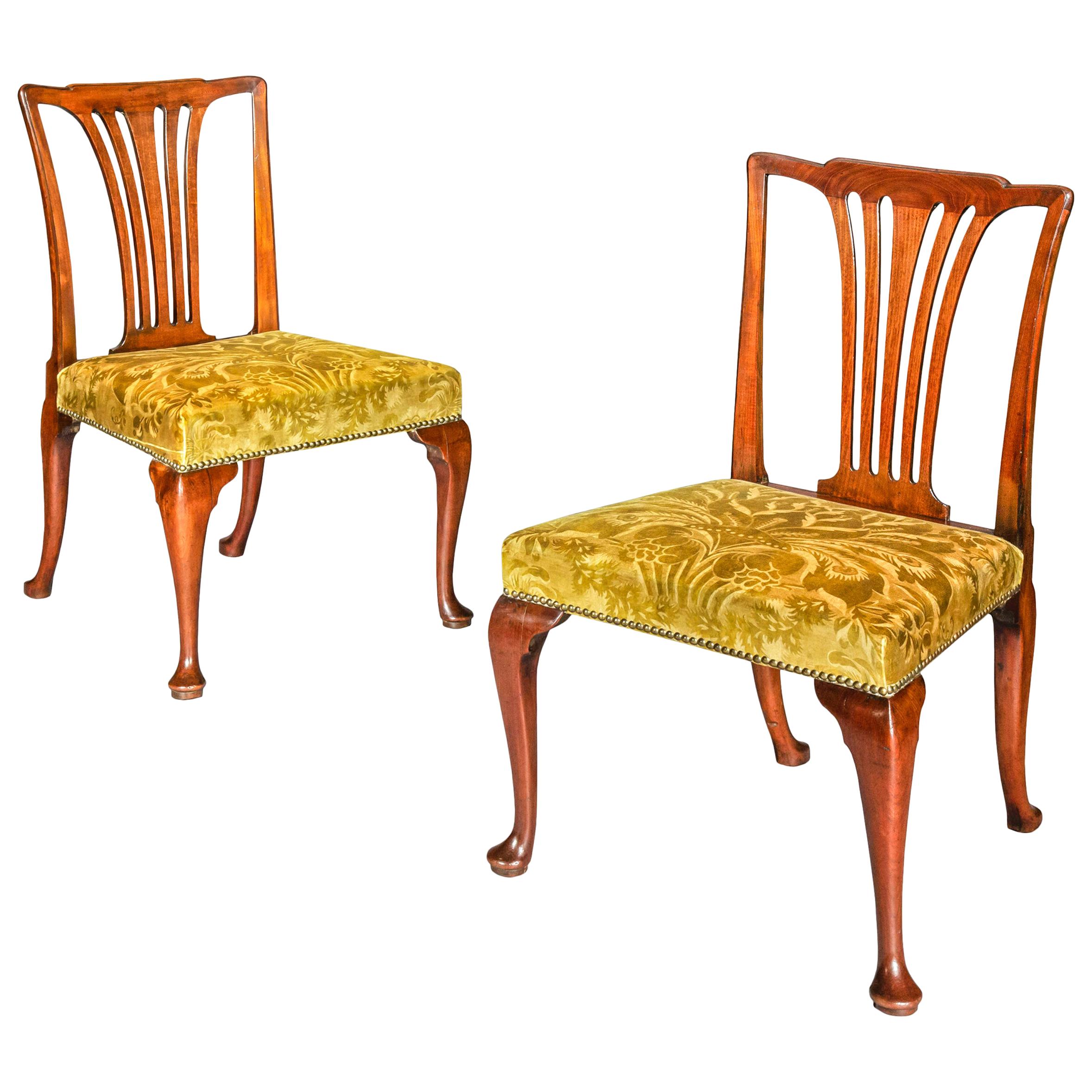 Pair of Antique Georgian Chairs Attributed to Giles Grendey