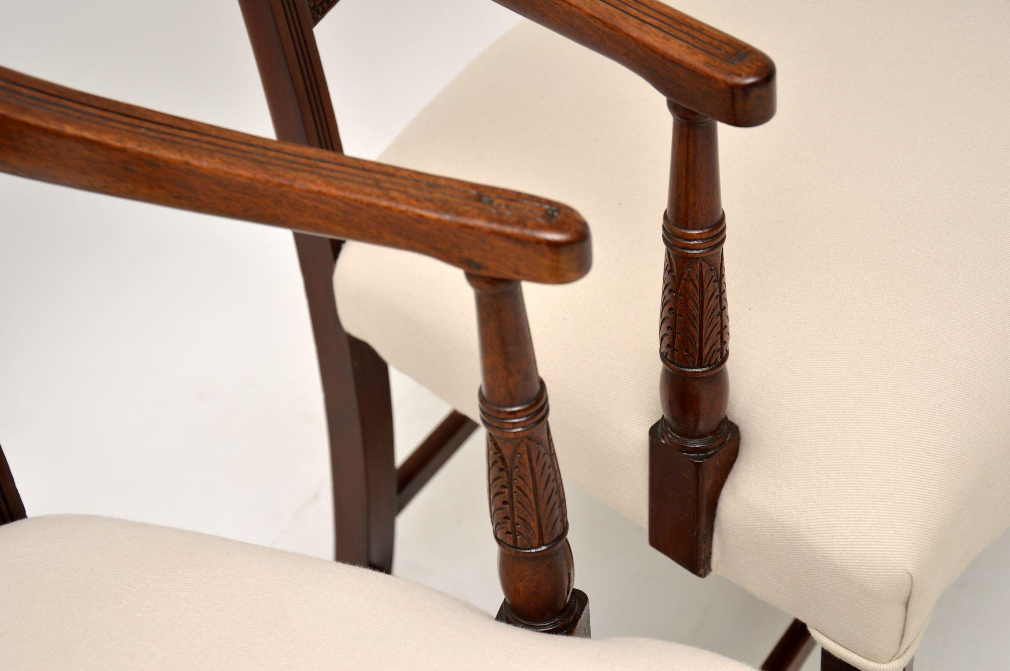 Pair of Antique Georgian Inlaid Armchairs 2