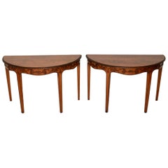 Pair of Antique Georgian Mahogany Console Tables