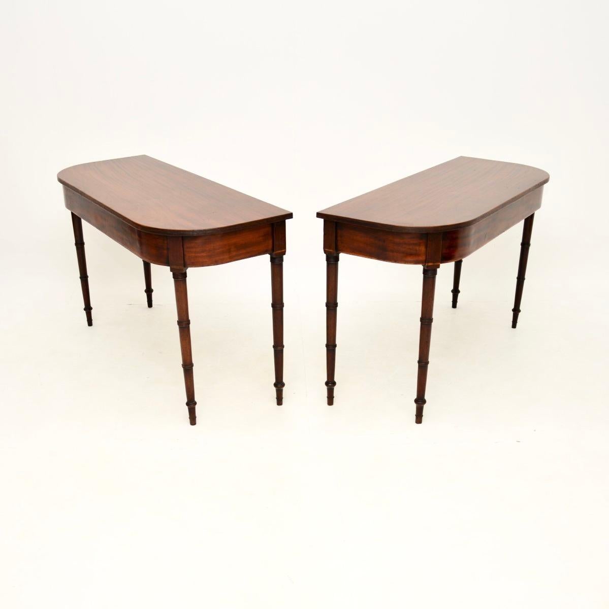 British Pair of Antique Georgian Period Console Tables