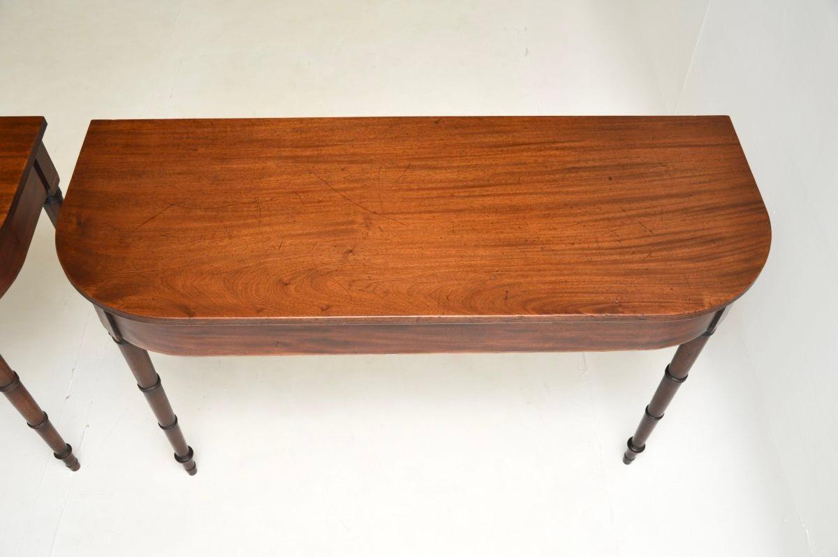 Pair of Antique Georgian Period Console Tables 2