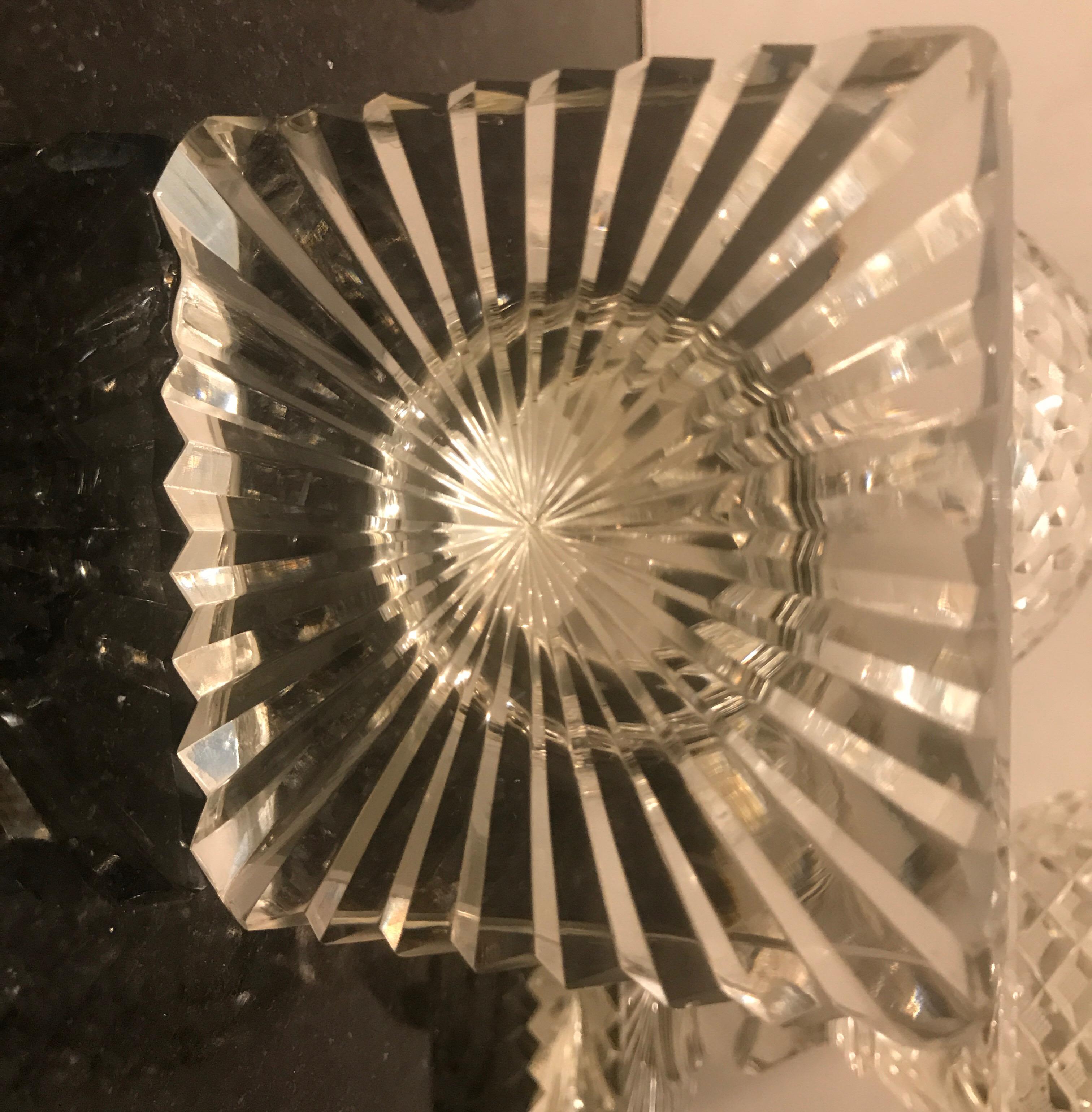 Pair of Antique Georgian Period Cut Glass Sweet Meat Urns, circa 1820 8