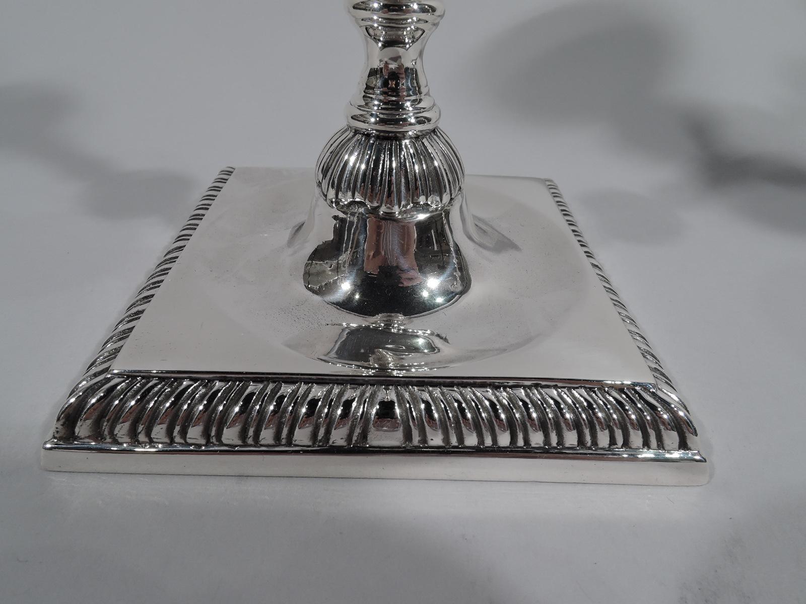 Pair of Antique Georgian Sterling Silver Candlesticks by Crichton 1