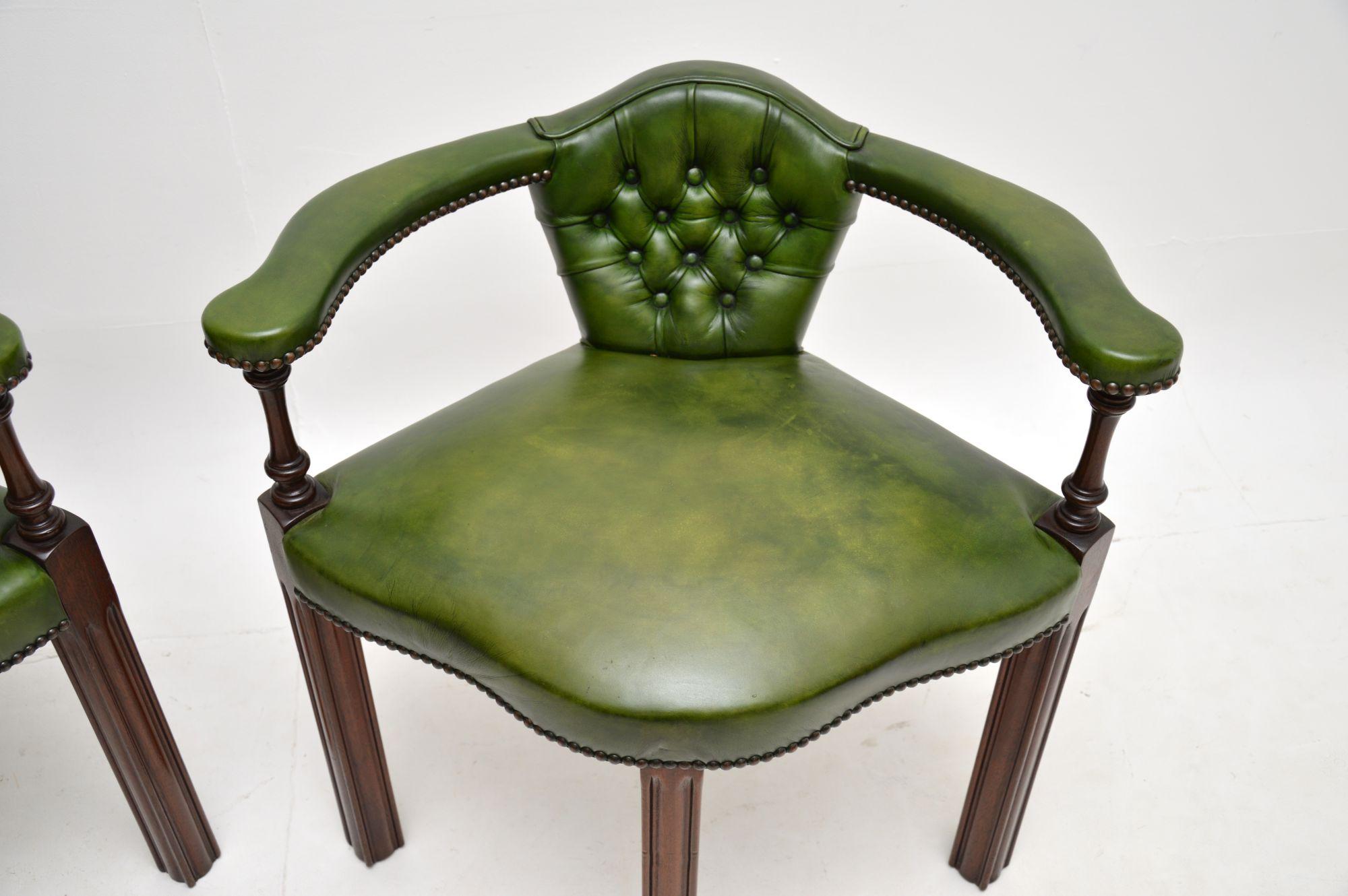 Pair of Antique Georgian Style Armchairs For Sale 1