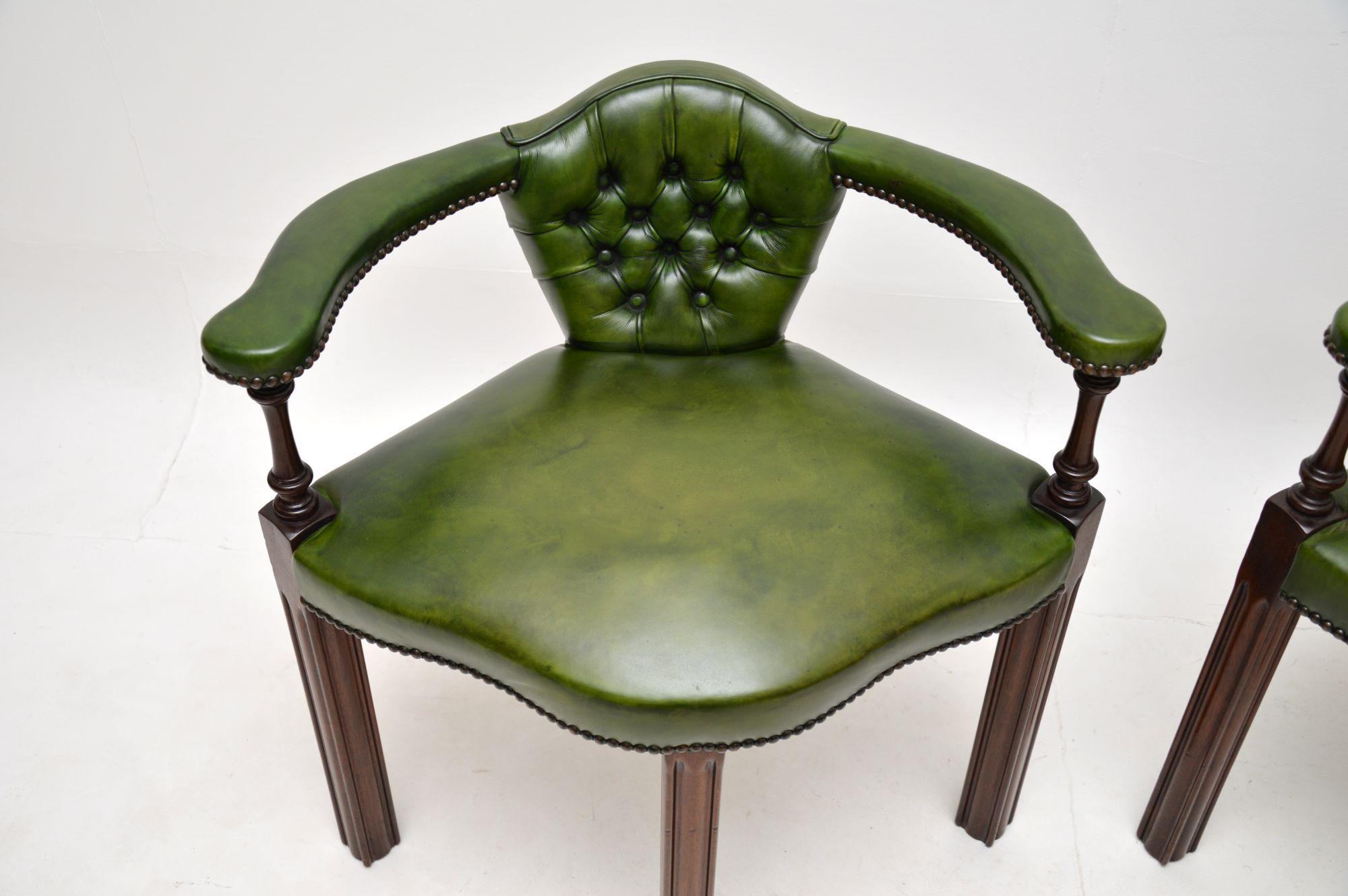 Pair of Antique Georgian Style Armchairs For Sale 2