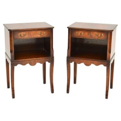 Pair of Antique Georgian Style Bedside Cabinets / Side Tables