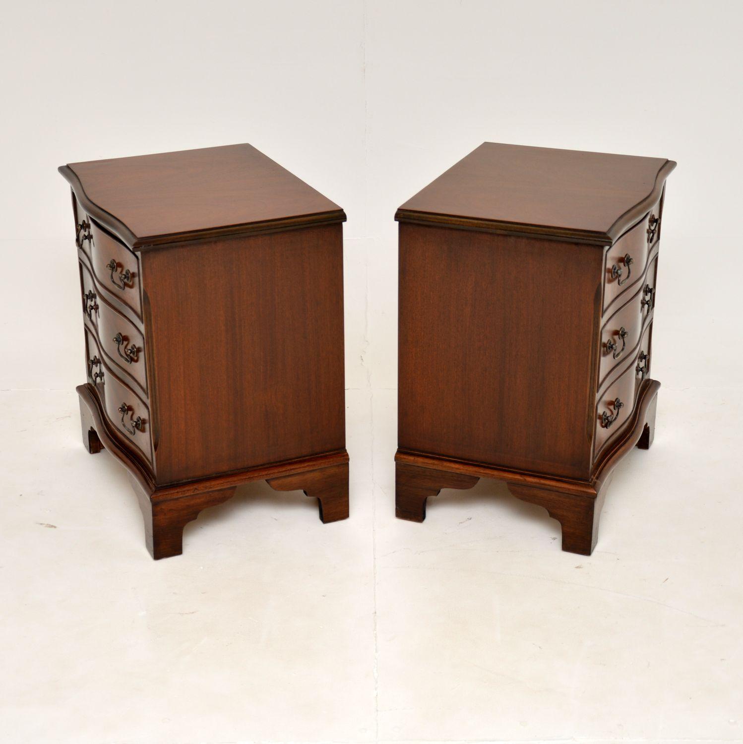 Pair of Antique Georgian Style Bedside Chests 1