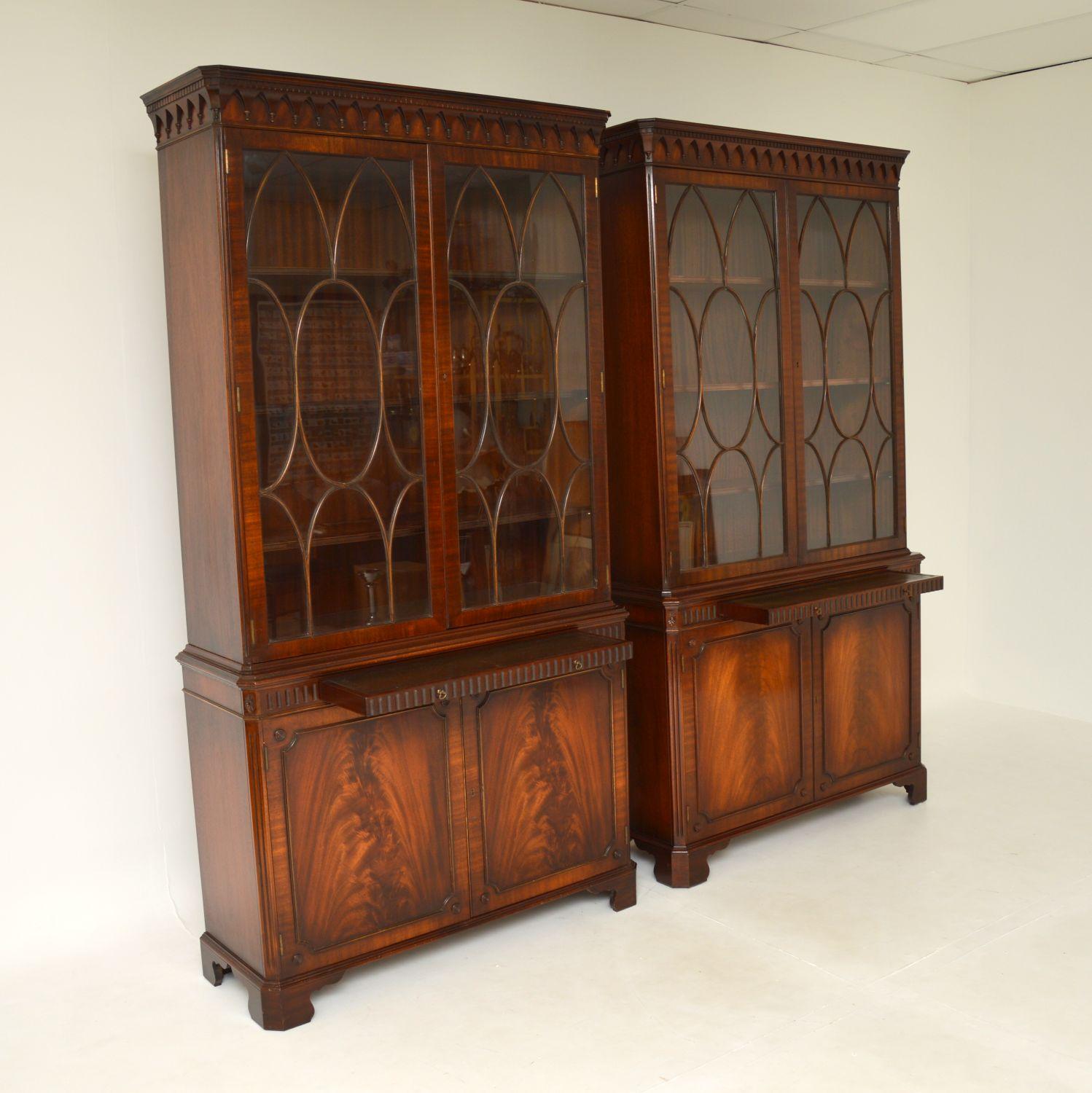 English Pair of Antique Georgian Style Bookcases