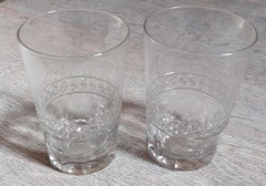 Pair of Antique Georgian Style Glass Whisky Tumblers