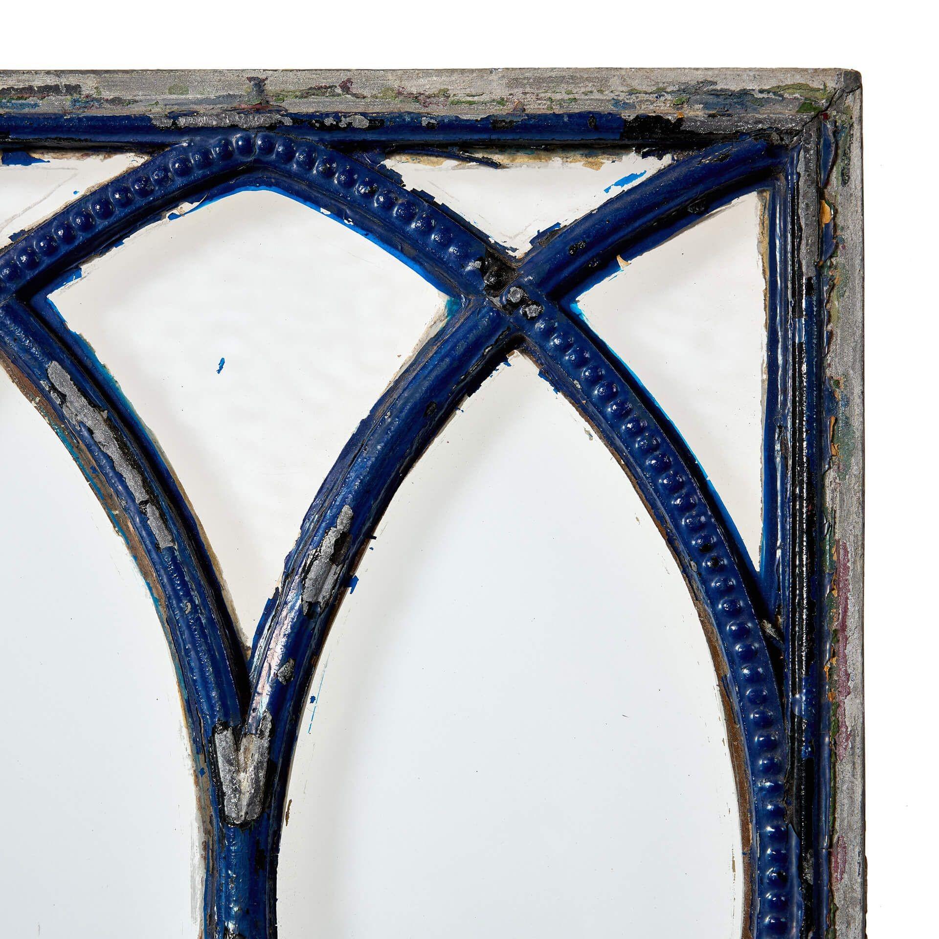 19th Century Pair of Antique Georgian Style Iron Window Panels For Sale