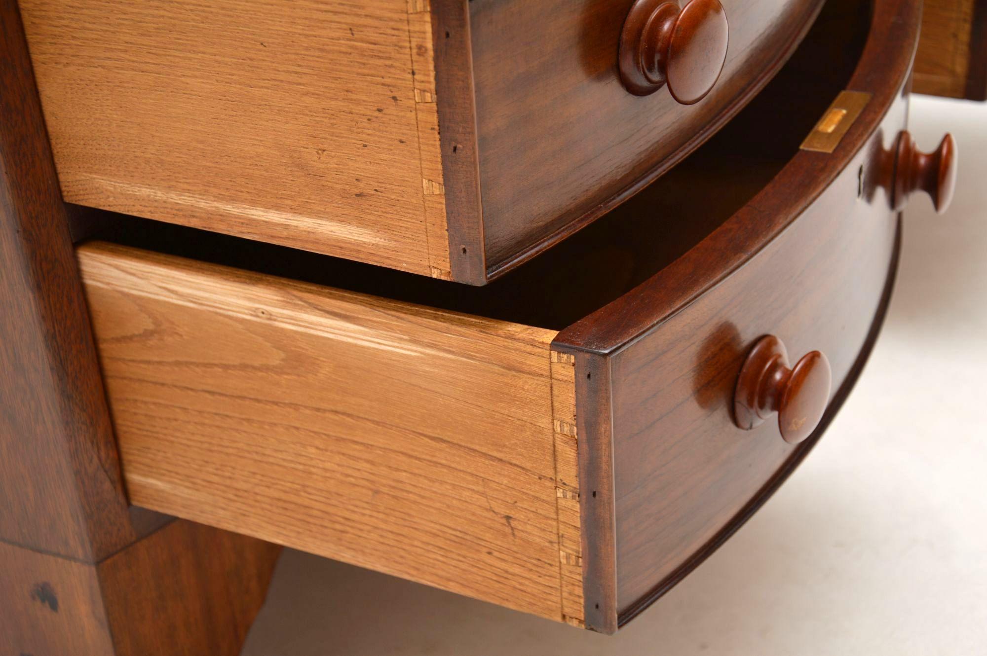 Pair of Antique Georgian Style Mahogany Bedside Chests 5