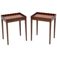 Pair of Antique Georgian Style Mahogany Side Tables