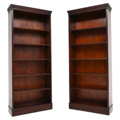Pair of Antique Georgian Style Open Bookcases