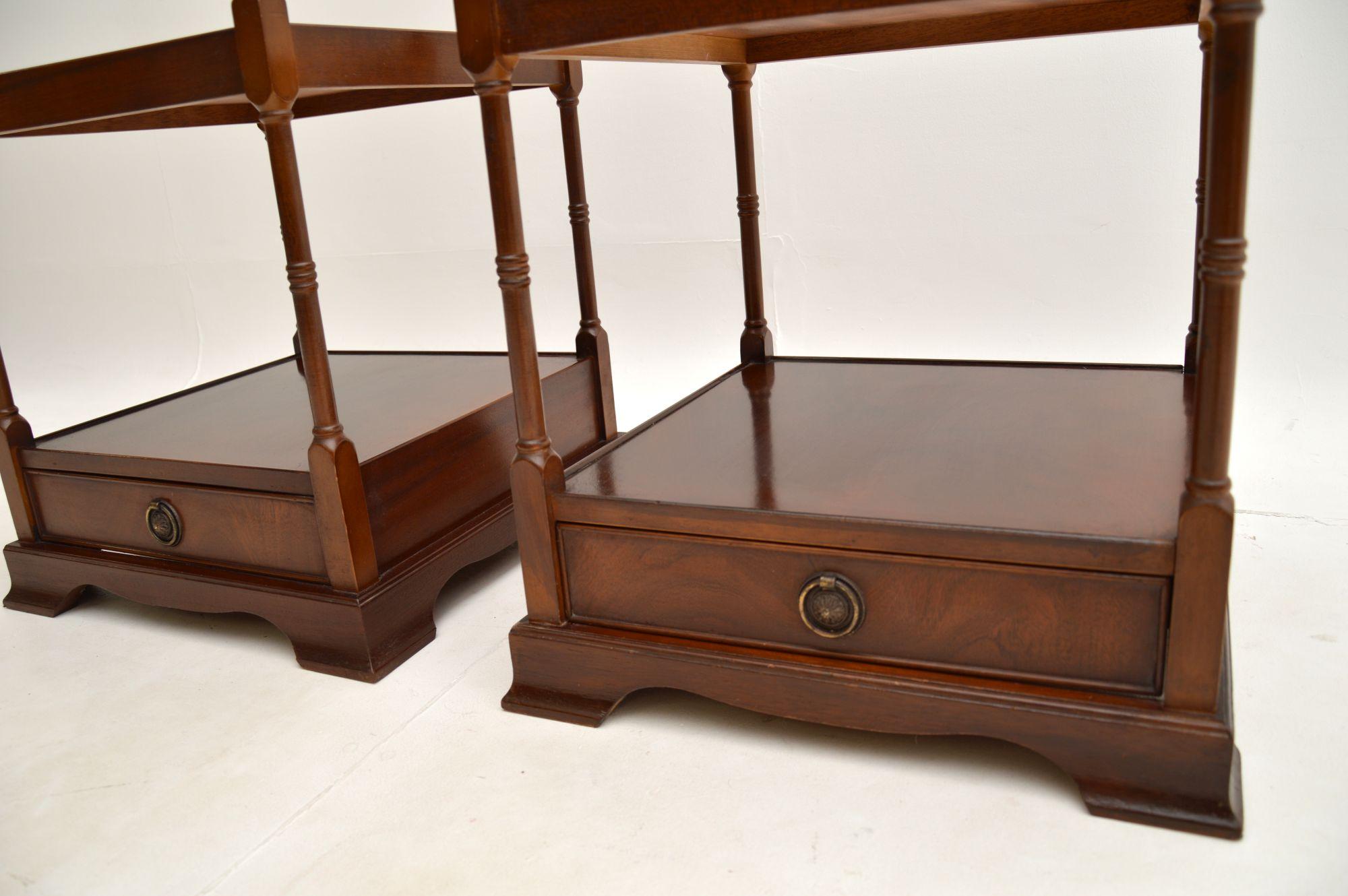 Pair of Antique Georgian Style Side Tables For Sale 4