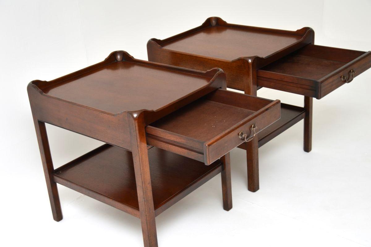 Pair of Antique Georgian Style Side Tables For Sale 4