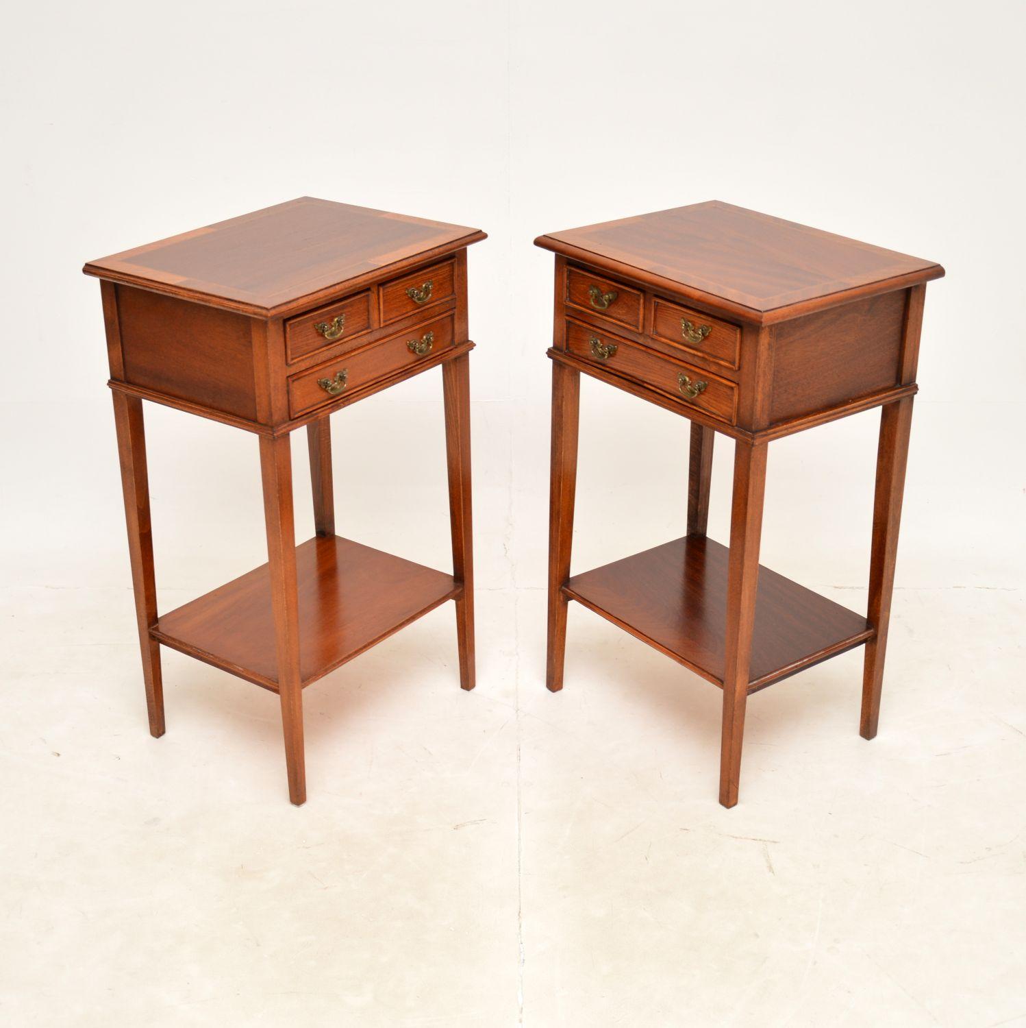 British Pair of Antique Georgian Style Side Tables