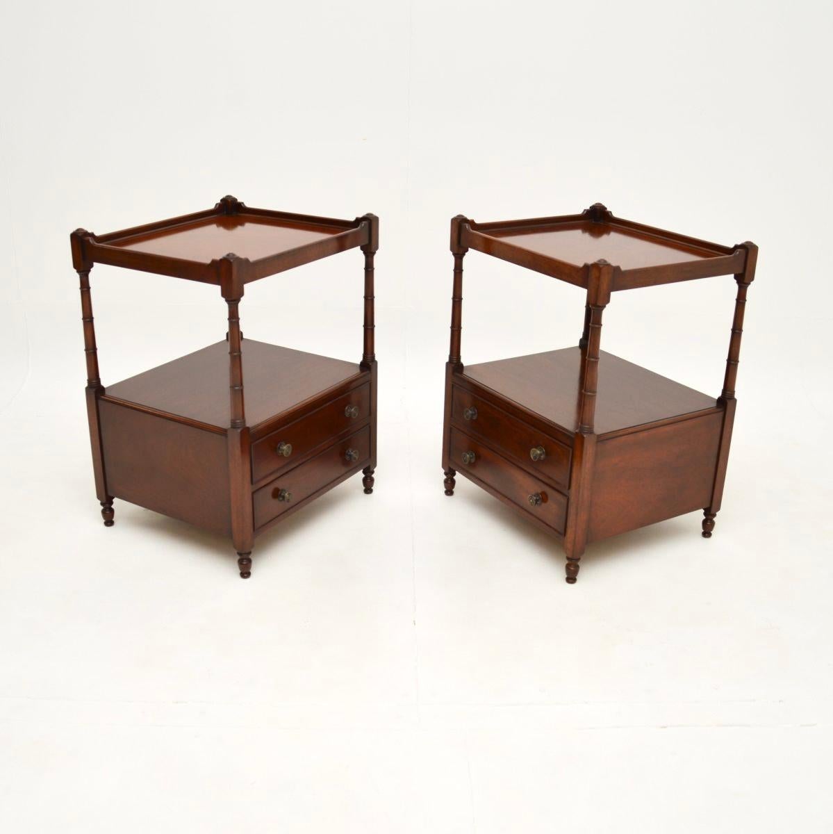 British Pair of Antique Georgian Style Side Tables