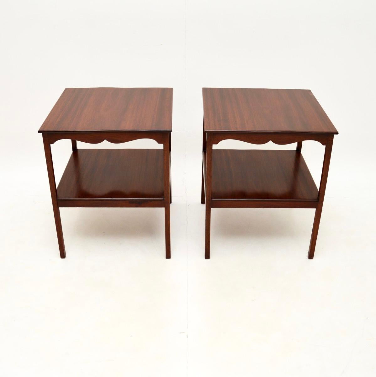British Pair of Antique Georgian Style Side Tables