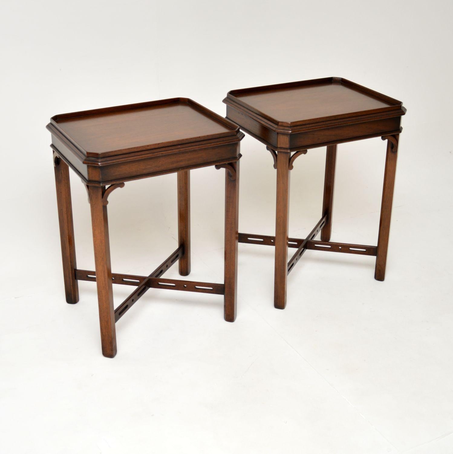 British Pair of Antique Georgian Style Side Tables