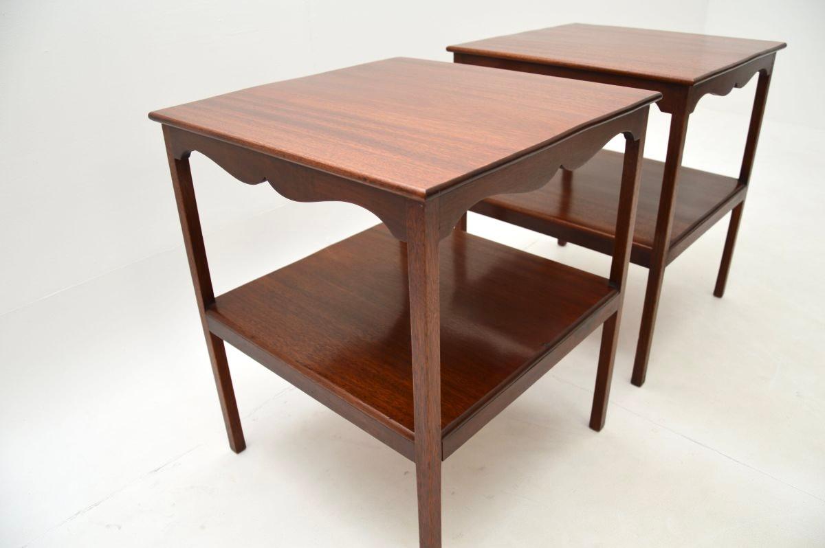 Early 20th Century Pair of Antique Georgian Style Side Tables