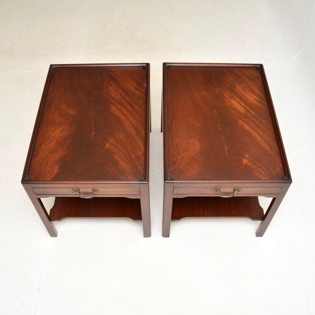 Pair of Antique Georgian Style Side Tables 1
