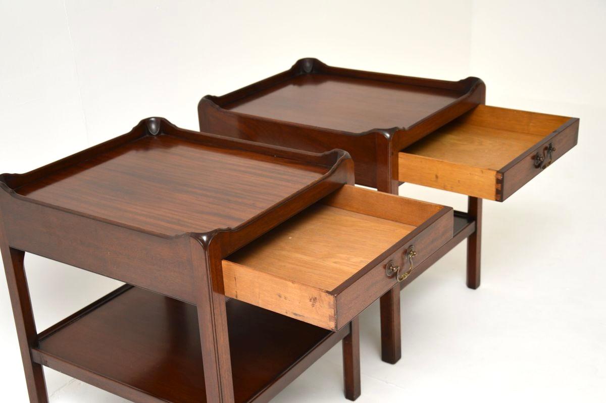 Pair of Antique Georgian Style Side Tables For Sale 1