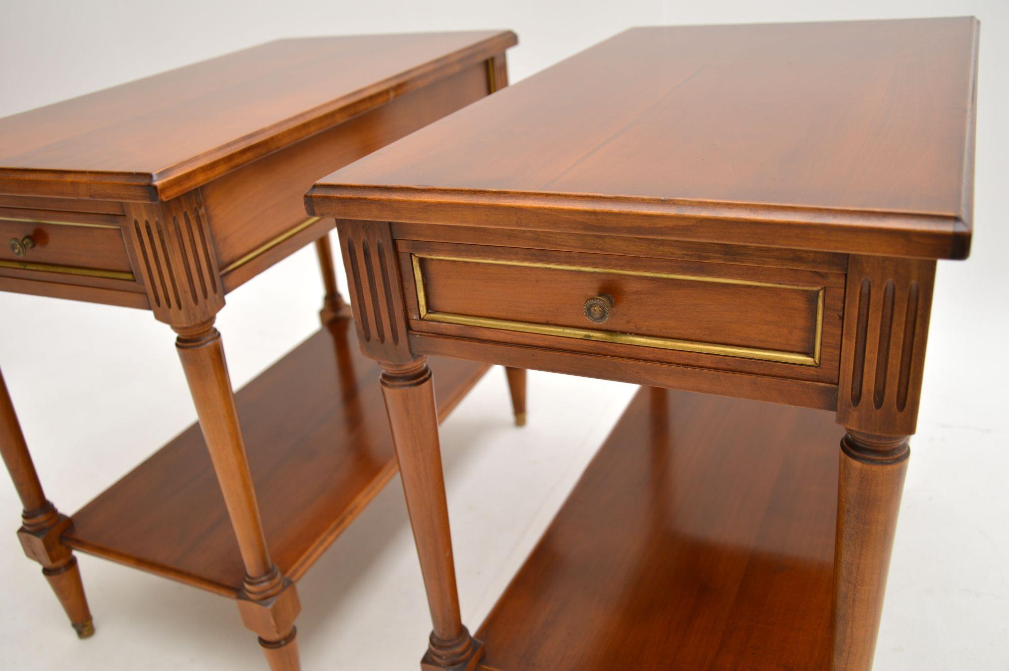 Pair of Antique Georgian Style Walnut Side Tables 6