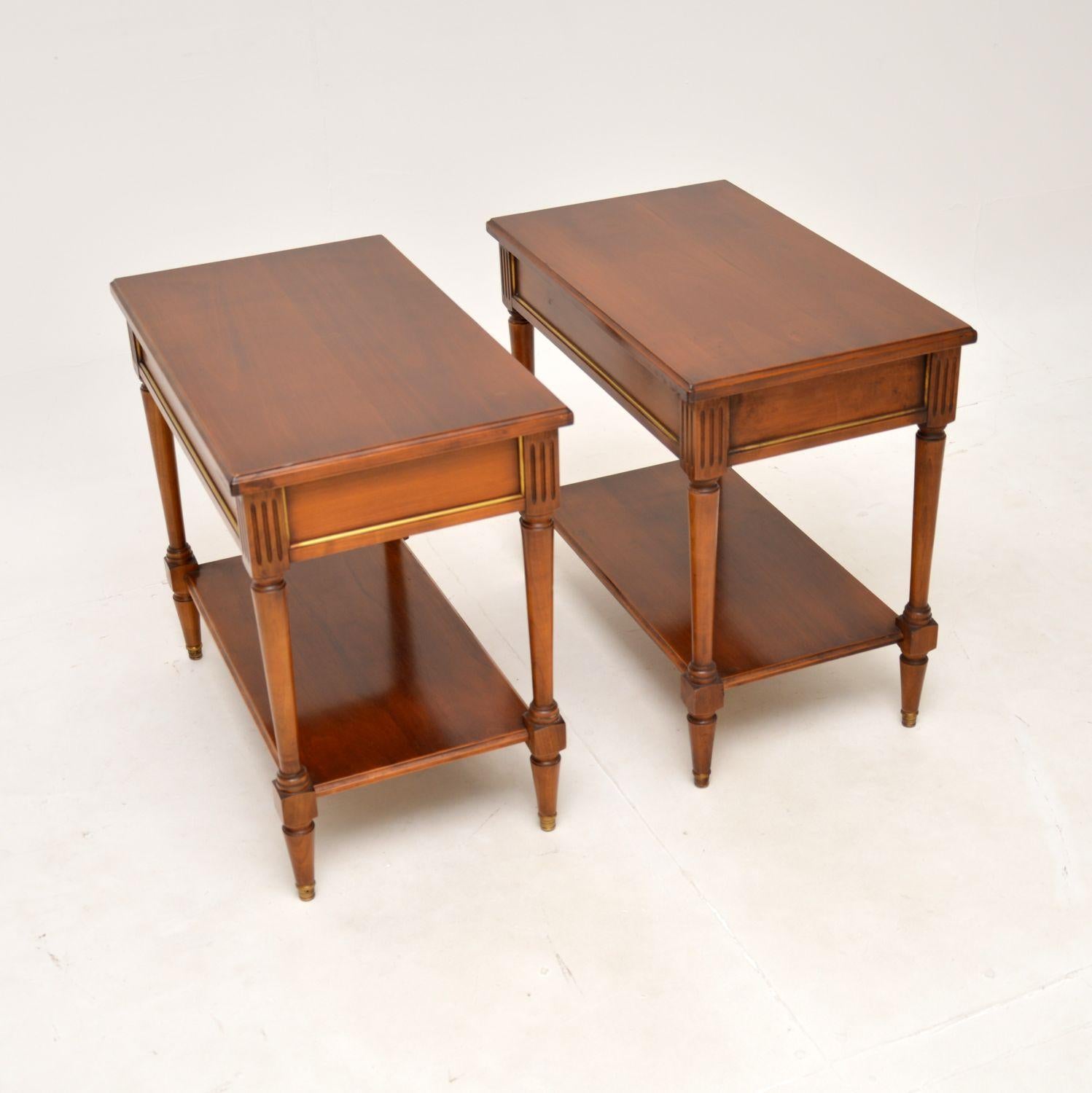 Mid-20th Century Pair of Antique Georgian Style Walnut Side Tables