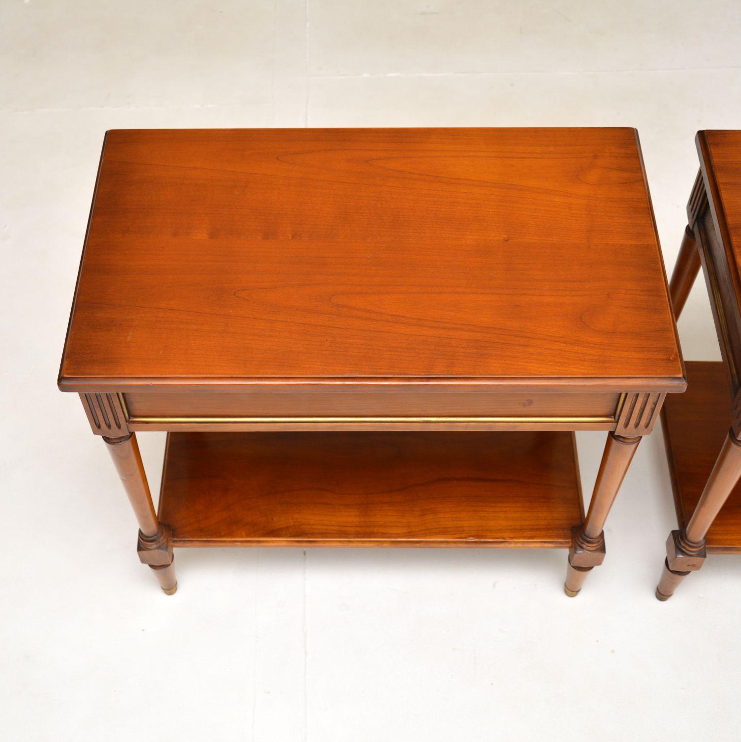 Pair of Antique Georgian Style Walnut Side Tables 2