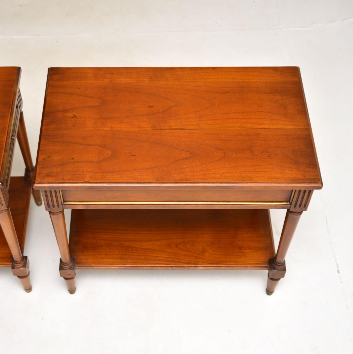 Pair of Antique Georgian Style Walnut Side Tables 3