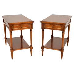 Pair of Antique Georgian Style Walnut Side Tables