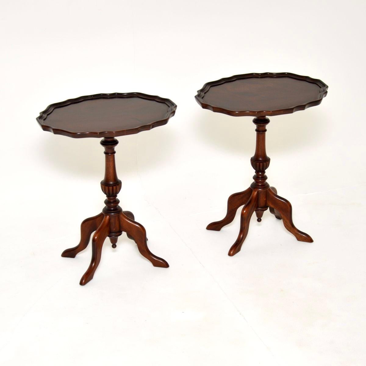 British Pair of Antique Georgian Style Wine Tables For Sale