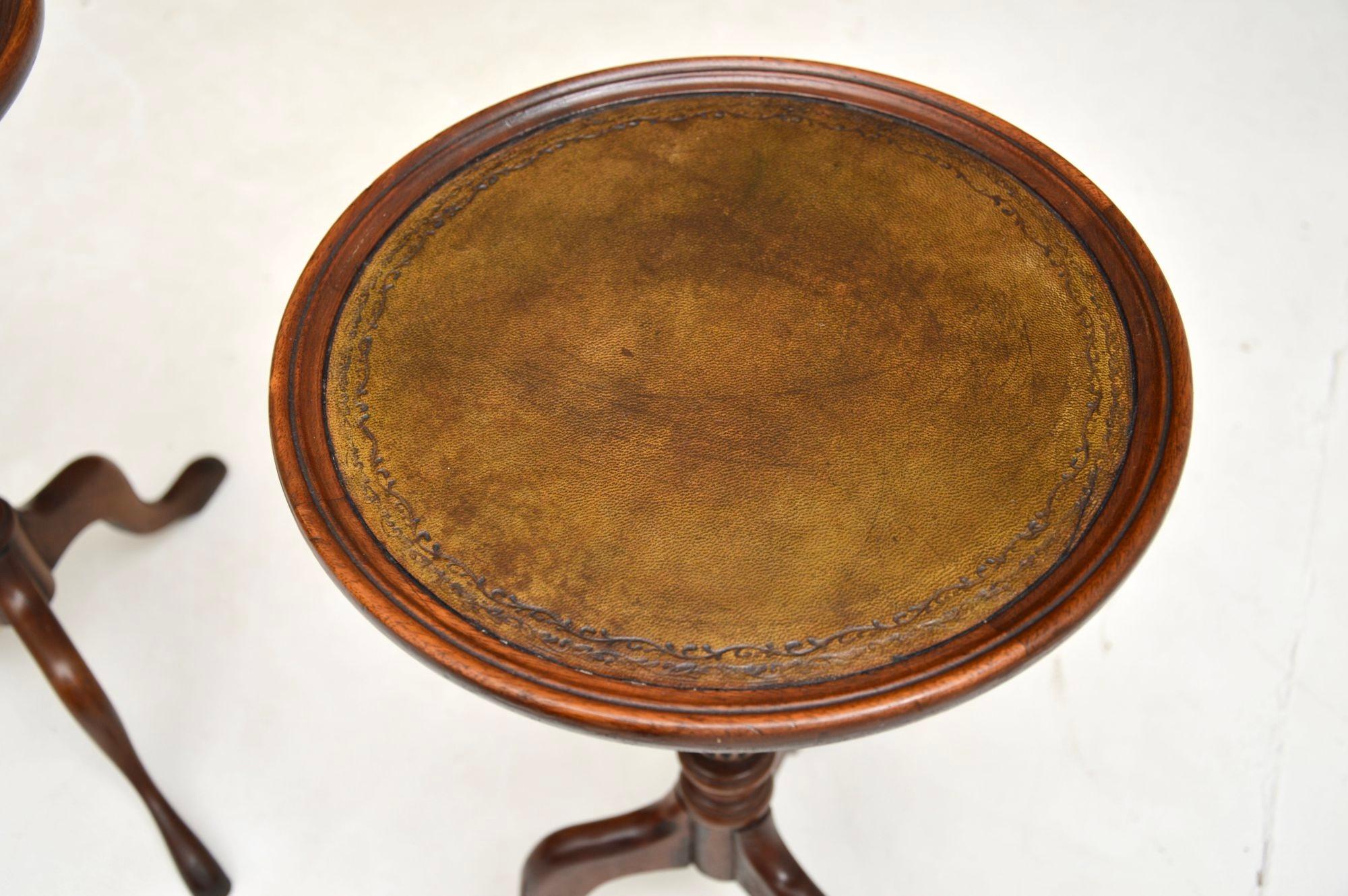 Pair of Antique Georgian Style Wine Tables 1