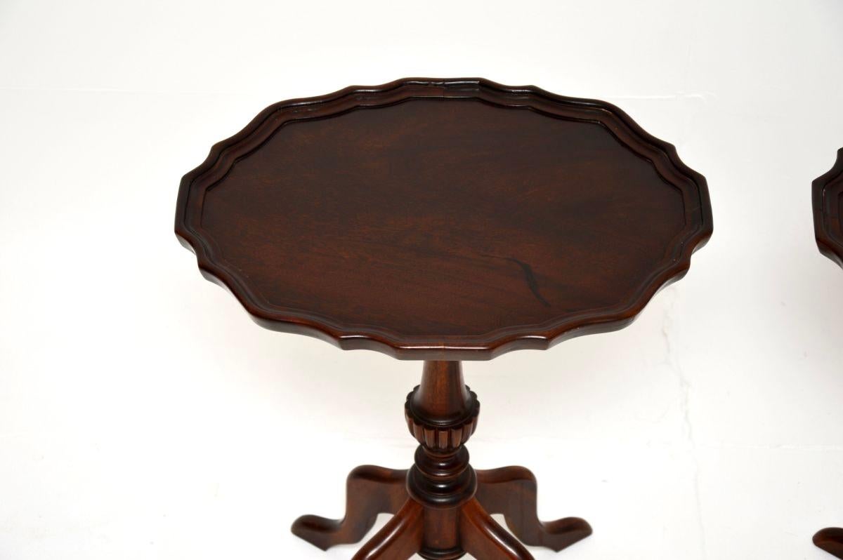 Pair of Antique Georgian Style Wine Tables For Sale 1