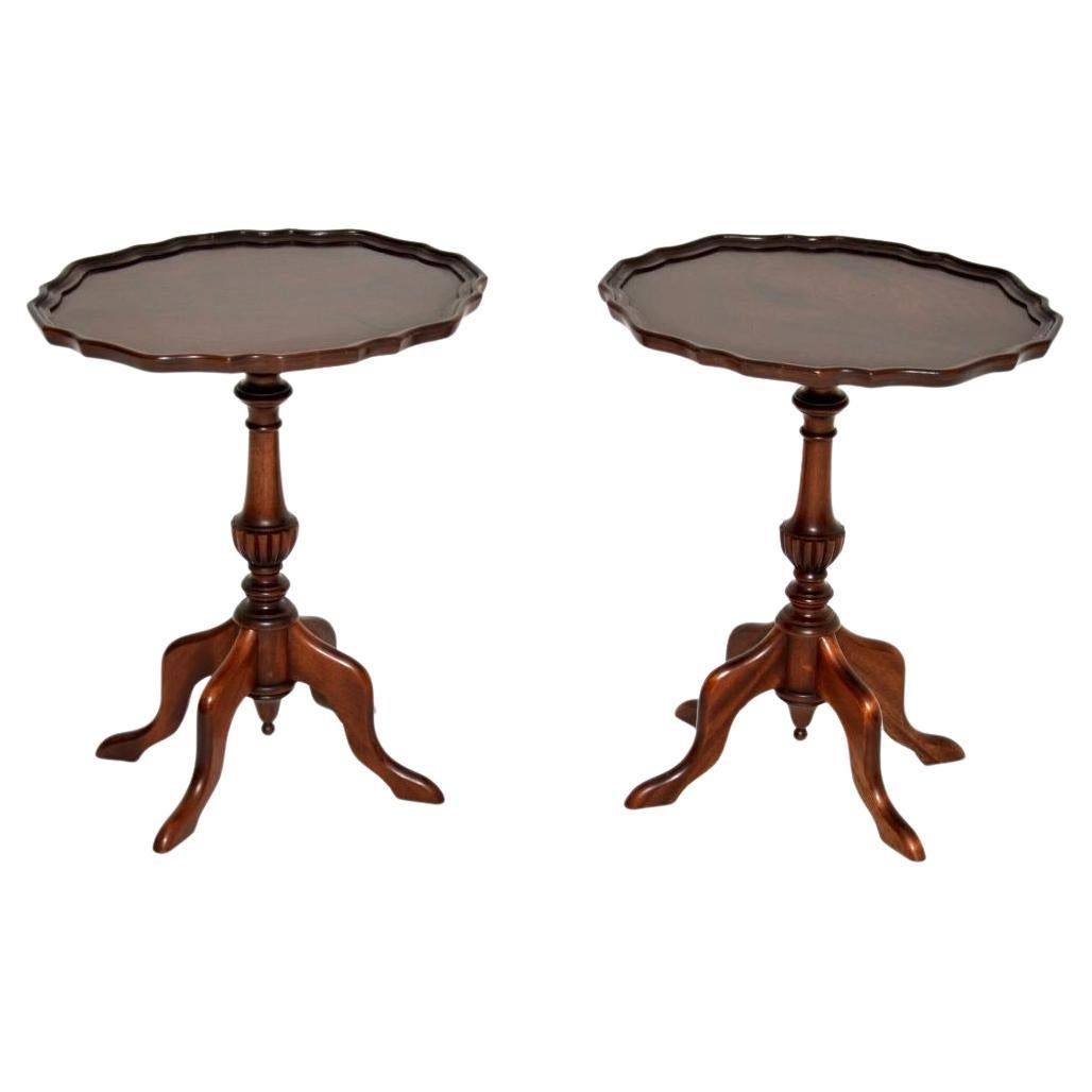Pair of Antique Georgian Style Wine Tables For Sale